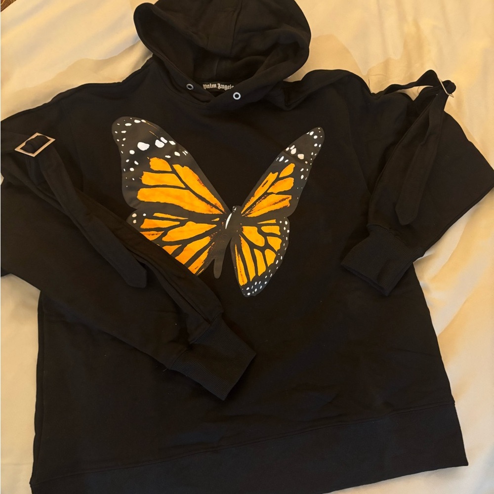 palm angels hoodie xl with buckle straps